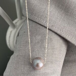 Honora Sliding Cultured Ming Grey Pearl
Necklace,Sterling Silver
